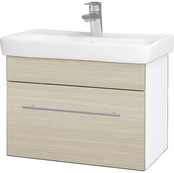 Koupelnový nábytek Dřevojas Koupelnová skříňka SOLO SZZ 60 - N01 Bílá lesk / Úchytka T02 / D04 Dub
