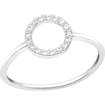 Prsten Stříbrný prsten Circle se Zirkony Velikost: 6/52 Ag 925/1000