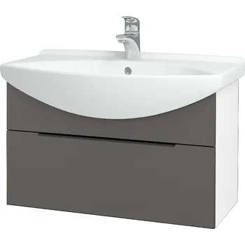 Koupelnový nábytek Dřevojas Koupelnová skříňka TAKE IT SZZ 75 - N01 Bílá lesk / Úchytka T07 / N06 Lava