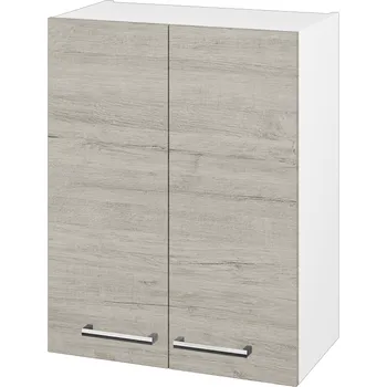 Koupelnový nábytek Dřevojas Horní skříňka DOS SYD2 60 - N01 Bílá lesk / Úchytka T03 / D05 Oregon