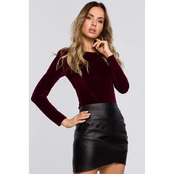 Body Sametové body MOE M567 Barva: Vínová, Velikost: L