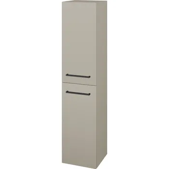 Koupelnový nábytek Dřevojas Vysoká skříň s košem DOS SVD2K 35 - M05 Béžová mat / Úchytka T06 / M05 Béžová mat / Levé