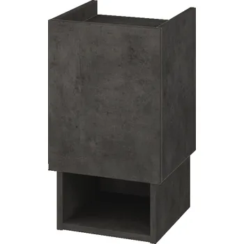 Koupelnový nábytek Dřevojas Nízká skříňka INVENCE SNDO 35 - D16 Beton tmavý / D16 Beton tmavý / Levé