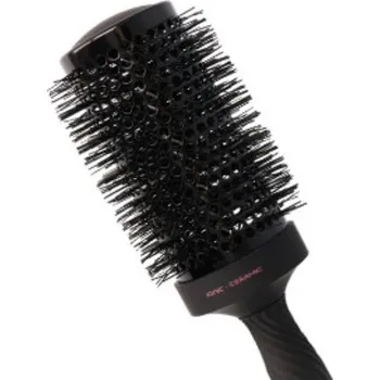 Eurostil Thermal Ionic Rubber Brush Black - černý ion-keramický kartáč s gumovou rukojetí VÝPRODEJ: 07522 - 53 mm