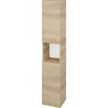 Koupelnový nábytek Dřevojas Vysoká skříň DOS SVD2O 35 - D15 Nebraska / Bez úchytky T31 / D15 Nebraska / Levé