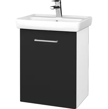 Koupelnový nábytek Dřevojas Koupelnová skříňka DOOR SZD 50 - N01 Bílá lesk / Úchytka T04 / L03 Antracit vysoký lesk / Levé