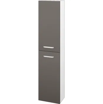 Koupelnový nábytek Dřevojas Vysoká skříň DOOR SV1D2 35 - N01 Bílá lesk / Úchytka T01 / N06 Lava / Levé
