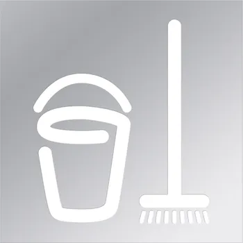 Madlo do koupelny Bemeta Ikona – Úklidová místnost, čtverec, lesk