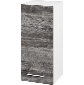 Koupelnový nábytek Dřevojas Horní skříňka SYD 35 - N01 Bílá lesk / Úchytka T03 / D10 Borovice Jackson / Pravé