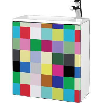 Koupelnový nábytek Dřevojas Koupelnová skříňka VARIANTE SZD 50 umyvadlo Zoom - N01 Bílá lesk / IND Individual / Pravé