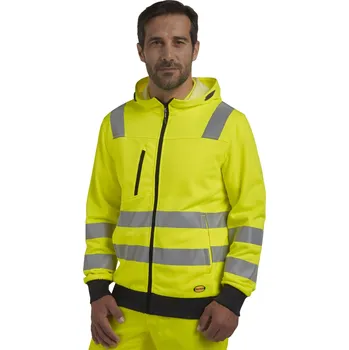 Pánská mikina DIADORA Hoodie fz hv žlutá pánská reflexní bunda/mikina M