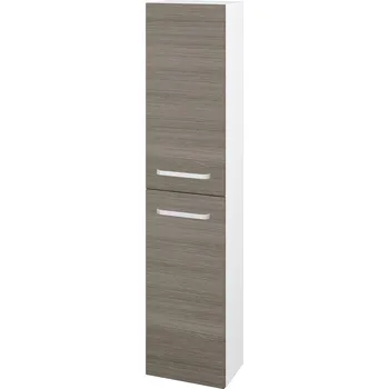 Koupelnový nábytek Dřevojas Vysoká skříň DOS SV1D2 35 - N01 Bílá lesk / Úchytka T01 / D03 Cafe / Levé