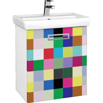 Koupelnový nábytek Dřevojas Koupelnová skříňka DOOR SZD 55 - N01 Bílá lesk / Úchytka T39 / IND Individual / Pravé