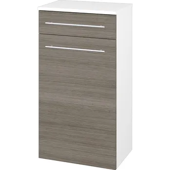 Koupelnový nábytek Dřevojas Nízká skříňka DOS SNDZ 50 - N01 Bílá lesk / Úchytka T02 / D03 Cafe / Levé