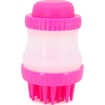 Péče o srst a drápky Vsepropejska Morf mycí a masážní kartáč pro psa Barva: Růžová