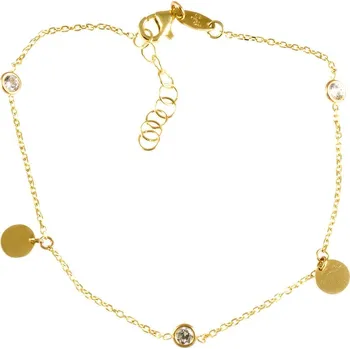 Náramek ŠPERKY-NM, Zlatý náramek s přívěsky 628 Délka náramku: 19 cm