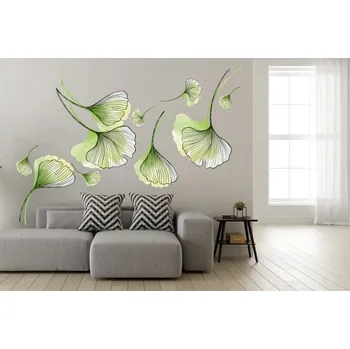 Samolepící dekorace Nástěnná samolepka do interiéru z listů monstery 50 x 100 cm