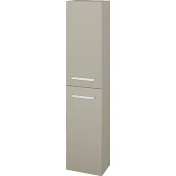 Koupelnový nábytek Dřevojas Vysoká skříň DOS SV1D2 35 - M05 Béžová mat / Úchytka T01 / M05 Béžová mat / Levé