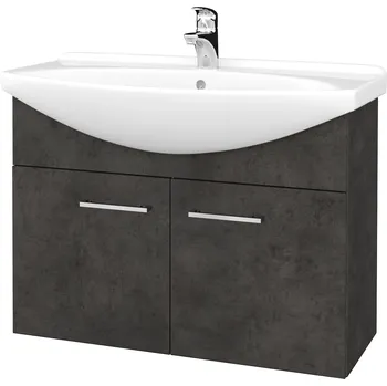 Koupelnový nábytek Dřevojas Koupelnová skříňka TAKE IT SZD2 85 - D16 Beton tmavý / Úchytka T04 / D16 Beton tmavý