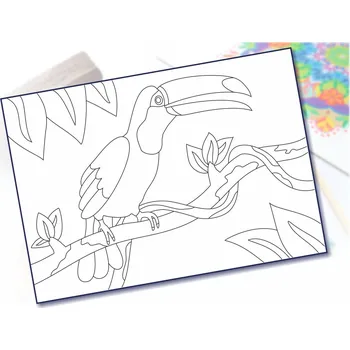 Radost v písku Šablona na pískování tukan Varianta: A5 (148 x 210 mm)