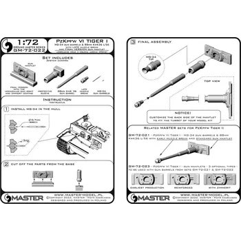 Plastikový model 1/72 PzKpfw VI Tiger I MG-34&88mm KwK36 L/56 late