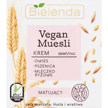 Pleťový krém Bielenda Vegan Muesli zmatňující pleťový krém pro denní a noční použití, 50 ml