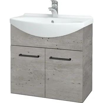 Koupelnový nábytek Dřevojas Koupelnová skříňka TAKE IT SZD2 65 - D01 Beton / Úchytka T06 / D01 Beton