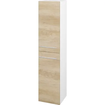 Koupelnový nábytek Dřevojas Vysoká skříň DOS SVD2 35 - N01 Bílá lesk / Úchytka T02 / D15 Nebraska / Levé