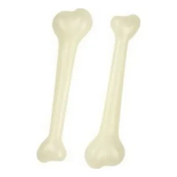 Karnevalový doplněk Kosti svítící ve tmě, chrastící 23cm