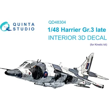Plastikový model 1/48 Harrier Gr.3 late 3D-Printed&col.Int. (KIN)