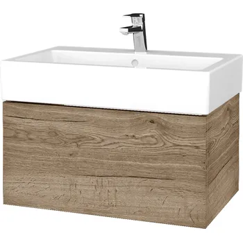 Koupelnový nábytek Dřevojas Koupelnová skříňka VARIANTE SZZ 70 pro umyvadlo Duravit Vero - D21 Tobacco / D21 Tobacco