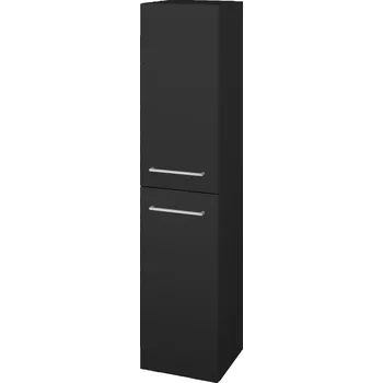 Koupelnový nábytek Dřevojas Vysoká skříň s košem DOS SVD2K 35 - L03 Antracit vysoký lesk / Úchytka T04 / L03 Antracit vysoký lesk / Pravé