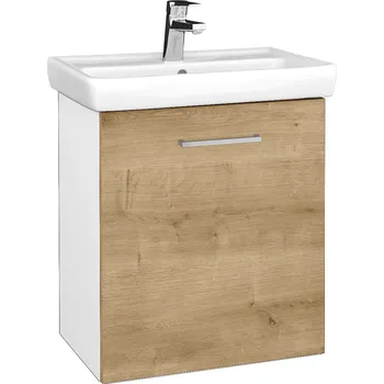 Koupelnový nábytek Dřevojas Koupelnová skříňka DOOR SZD 55 - N01 Bílá lesk / Úchytka T04 / D09 Arlington / Pravé