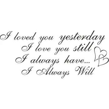 Samolepící dekorace Samolepka na zeď s textem I LOVE YOU 50 x 100 cm