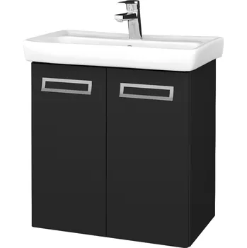 Koupelnový nábytek Dřevojas Koupelnová skříňka DOOR SZD2 60 - L03 Antracit vysoký lesk / Úchytka T39 / L03 Antracit vysoký lesk