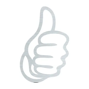 Samolepící dekorace SAMOLEPKA Ruka 001 pravá palec nahoru (61 - škrábaný hliník) NA AUTO, NÁLEPKA, FÓLIE, POLEP, TUNING, VLASTNÍ TEXT, TISK, AUTOSAMOLEPKY.cz, POLEPY, OBRÁZEK, LOGO, SAMOLEPKY