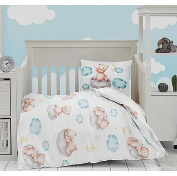 Bytový textil Bavlněné povlečení do postýlky Baby Bears: 90x130cm, 40x60cm