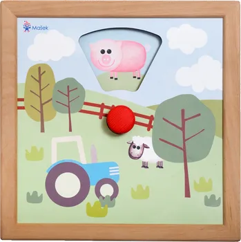 Dřevěná hračka Otočná zvířátka - interaktivní hračka