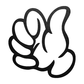 Samolepící dekorace Ruka 002 levá palec nahoru (63 - škrábaný kov černý) SAMOLEPKA NA AUTO, NÁLEPKA, FÓLIE, POLEP, TUNING, VLASTNÍ TEXT, TISK, AUTOSAMOLEPKY.cz, POLEPY, OBRÁZEK, LOGO, 3D STICKERS