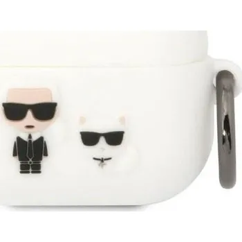 Obal pre AirPods Pro / AirPods Pro 2 | Karl Lagerfeld KLACAPSILKCW white