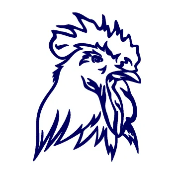 Samolepící dekorace SAMOLEPKA Kohout 006 pravá (23 - tmavě modrá) NA AUTO, NÁLEPKA, FÓLIE, POLEP, TUNING, VLASTNÍ TEXT, TISK, AUTOSAMOLEPKY.cz, POLEPY, OBRÁZEK, LOGO, SAMOLEPKY