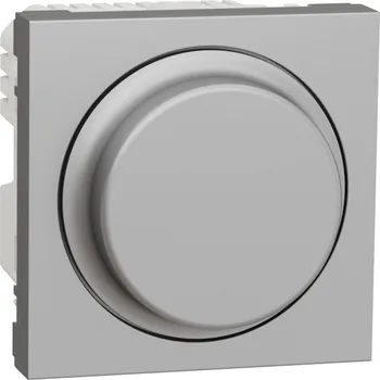 vypínač stmívač otočný univerzální LED 5-200W, Aluminium Unica NU351430