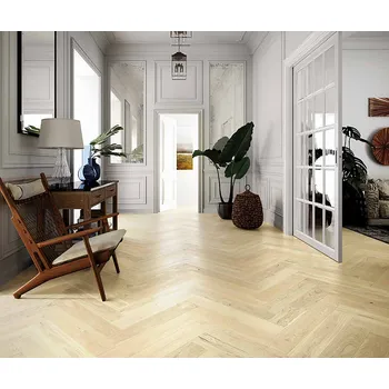 dřevěná podlaha Barlinek Dřevěná podlaha - Dub Bianco Herringbone 130 (Barlinek) - třívrstvá