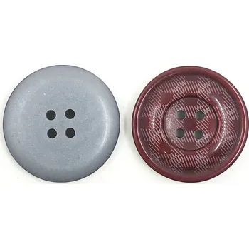 Knoflík GOM119, Knoflík, 26mm, bordó, světle károvaný, 1ks