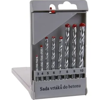Vrták Sada vrtáků do zdiva 3,0 - 10,0 mm 5 ks, vidiové (plastová krabíčka)