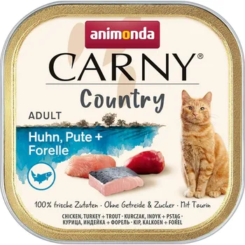Pro kočku animonda Carny Adult Country kuřecí, krůtí + pstruh 32 × 100 g