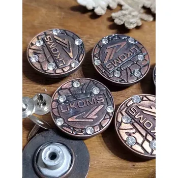 Knoflík Riflový knoflík průměr 24 mm s kamínky