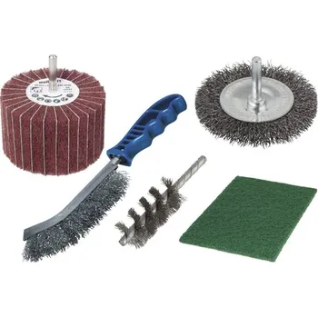 Drátěný kartáč Wolfcraft 5641000 Sada na opracování kovu, 5dílná
