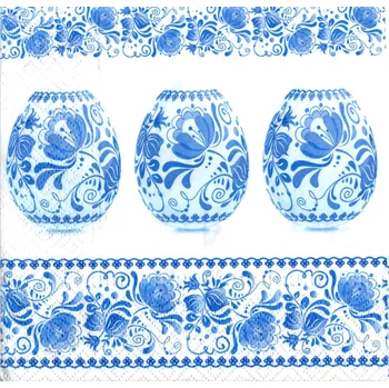 Papírový ubrousek UBR11c, Ubrousek, 16x16 cm, MODRÁ VAJÍČKA, 1 bal.