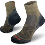 Northman Běžecké antibakteriální ponožky Run Merino PRO Mid Velikost: 45-47 Hnědé Profesionální Běžecké Merino Ponožky